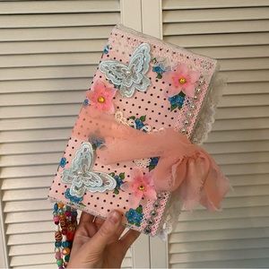 Dotty Pink Lace Junk Journal